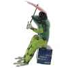 Store Think Outside Iron Sitting Frog With Umbrella