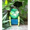 Store Think Outside Iron Sitting Frog With Umbrella