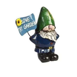 Outlet Think Outside Larry the Gnome - Love Thy Garden Sign